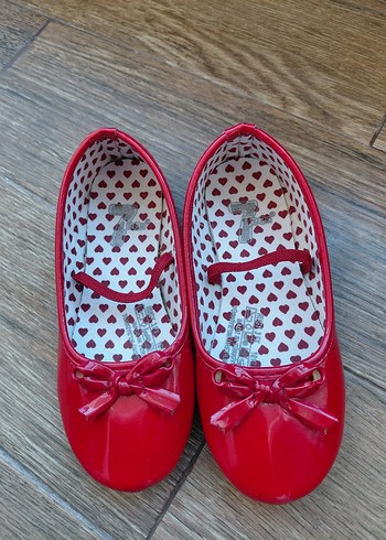 Kırmızı Kız Çocuk Babet Ayakkabı Fiyonk Detaylı - Görsel 4