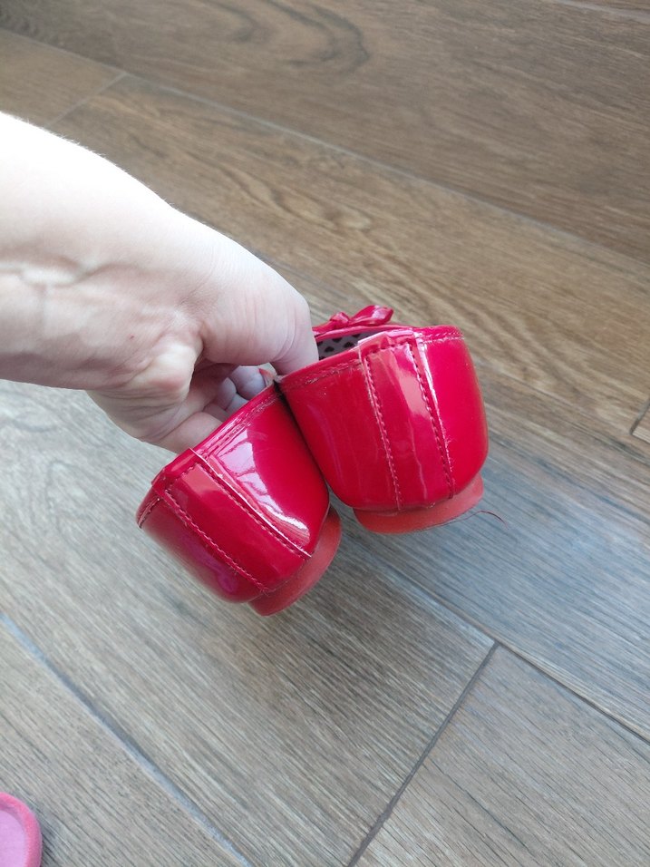 Kırmızı Kız Çocuk Babet Ayakkabı Fiyonk Detaylı - Görsel 3