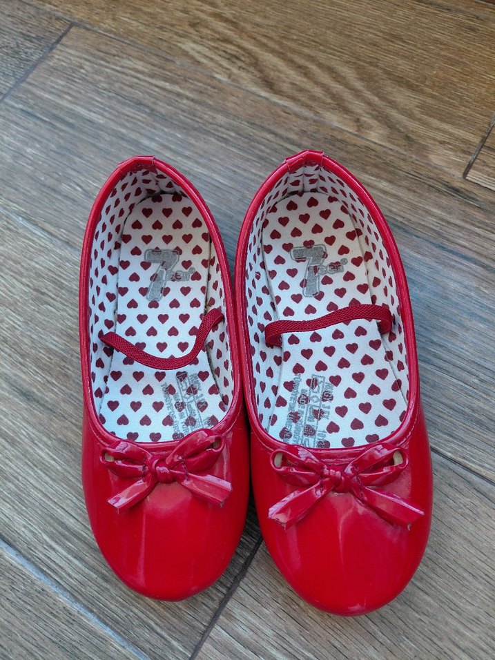 Kırmızı Kız Çocuk Babet Ayakkabı Fiyonk Detaylı - Görsel 4