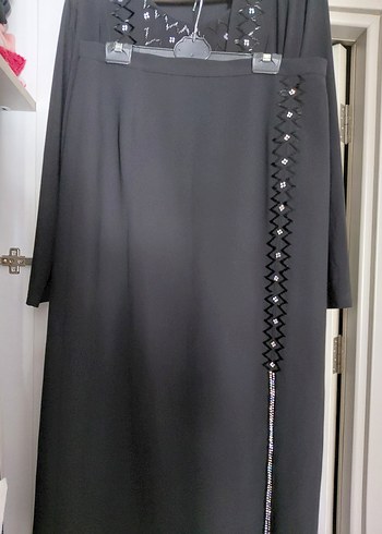 Uzun Siyah İşlemeli Anne takımı - Görsel 7