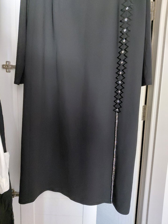 Uzun Siyah İşlemeli Anne takımı - Görsel 4