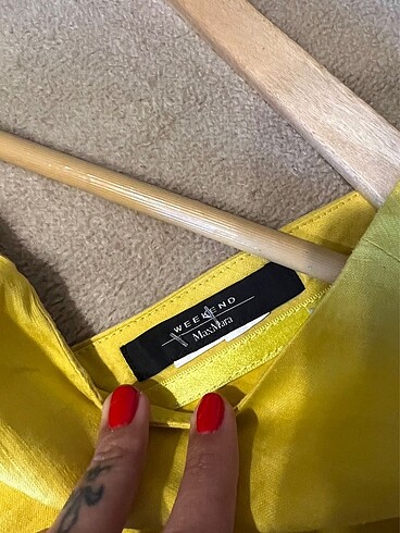 xs Beden sarı Renk Maxmara elbise
