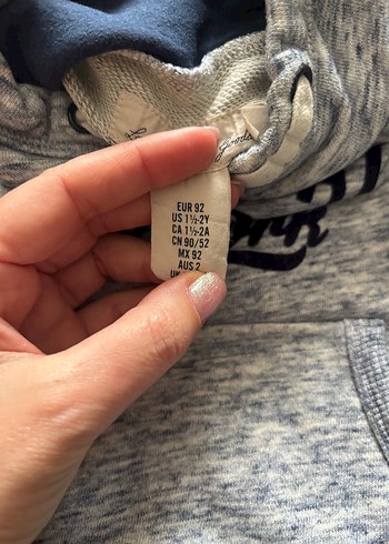 H&M Gri Erkek Çocuk Yüksek Yakalı Sweatshirt - Görsel 3