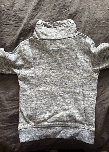 H&M Gri Erkek Çocuk Yüksek Yakalı Sweatshirt - Görsel 2