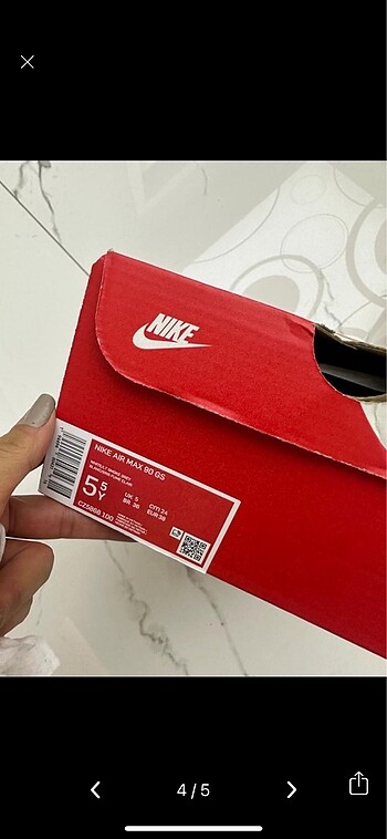 38 Beden beyaz Renk Nike air max