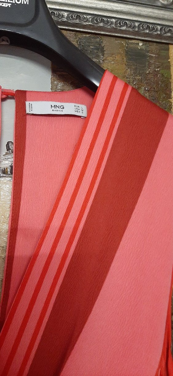 Kırmızı Çizgili Uzun Kadın Tulum - Görsel 4