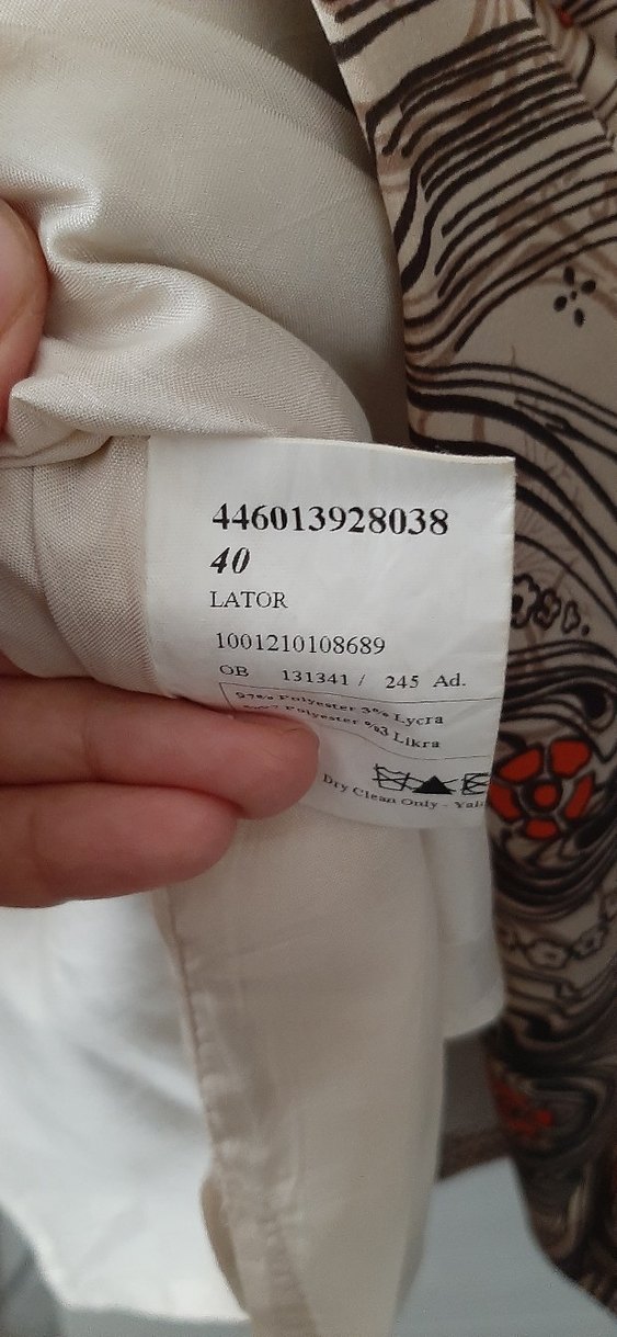 Bej Desenli Midi Bohem Elbise - Görsel 5