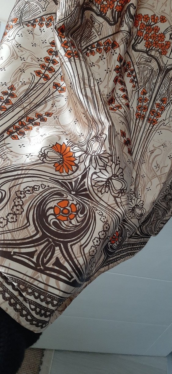 Bej Desenli Midi Bohem Elbise - Görsel 3