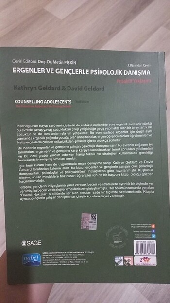 Ergenler ve Gençlerle Psikolojik Danışma