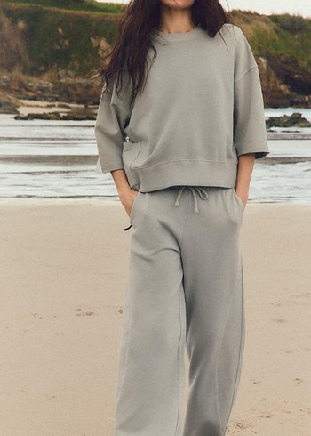 Zara yıkanmış görünümlü pantolon