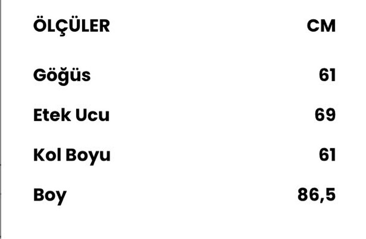 l Beden MANUKA 2 defa kullanıldı