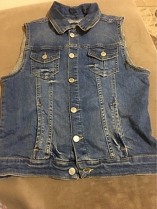 Denim yelek