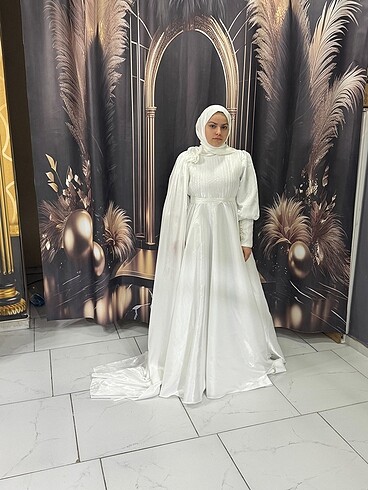 38 Beden beyaz Renk Nikah elbisesi