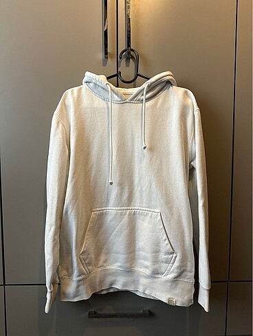 Pull and bear beyaz hoodie sweatshirt