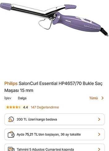 Philips saloncurl essential saç maşası 