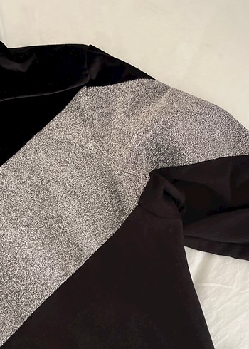 xl Beden siyah Renk Gri Detaylı Siyah Kapüşonlu Sweatshirt