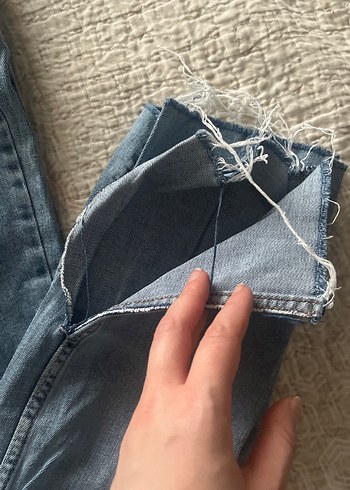paça yırtık detay jean - Görsel 2
