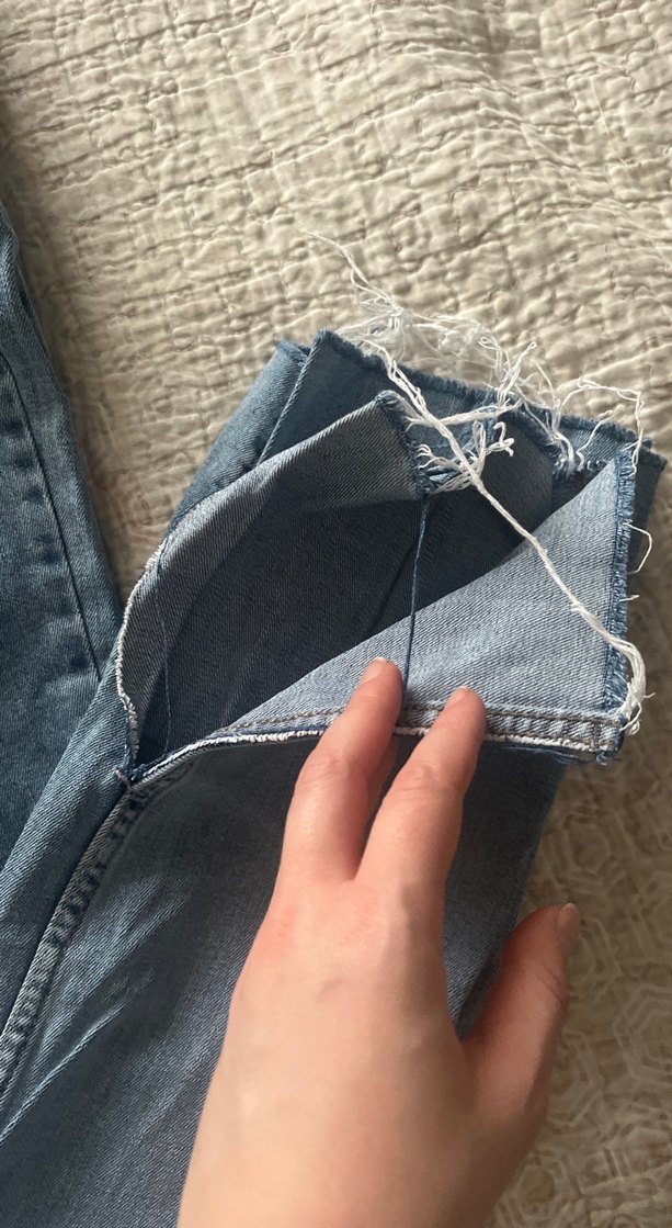 paça yırtık detay jean - Görsel 2