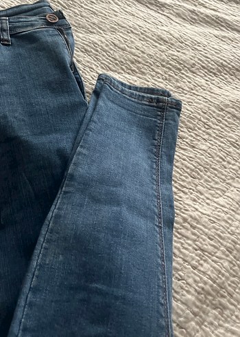 Kadın Mavi Denim Dar Kesim Pantolon - Görsel 2