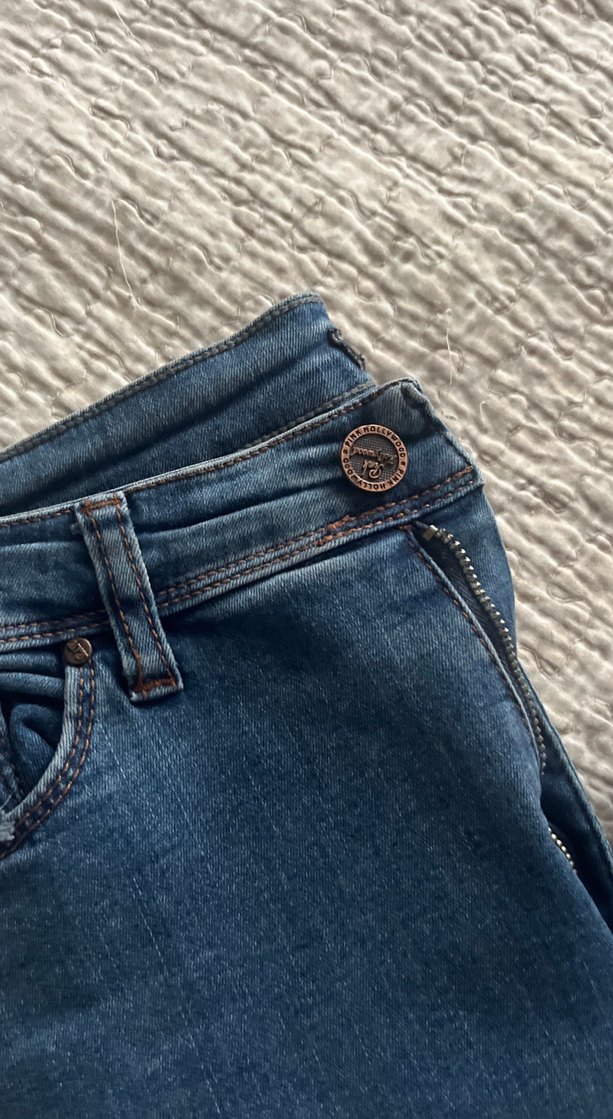 Kadın Mavi Denim Dar Kesim Pantolon - Görsel 3