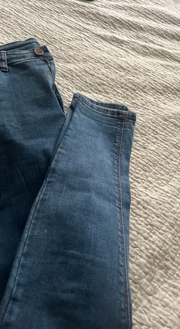 Kadın Mavi Denim Dar Kesim Pantolon - Görsel 2
