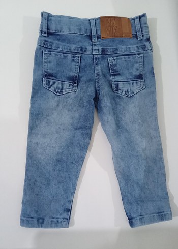 Erkek Çocuk Mavi Baskılı Denim Pantolon - Görsel 2