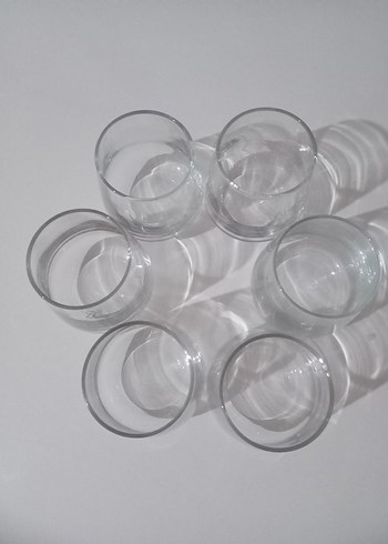 Şeffaf Yuvarlak Cam Bardak Seti - Görsel 2
