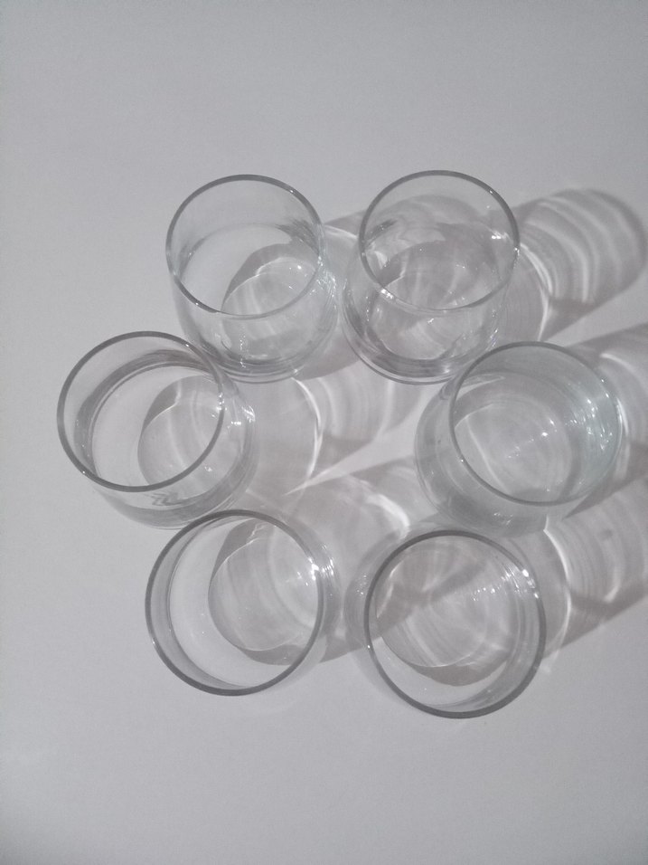 Şeffaf Yuvarlak Cam Bardak Seti - Görsel 2
