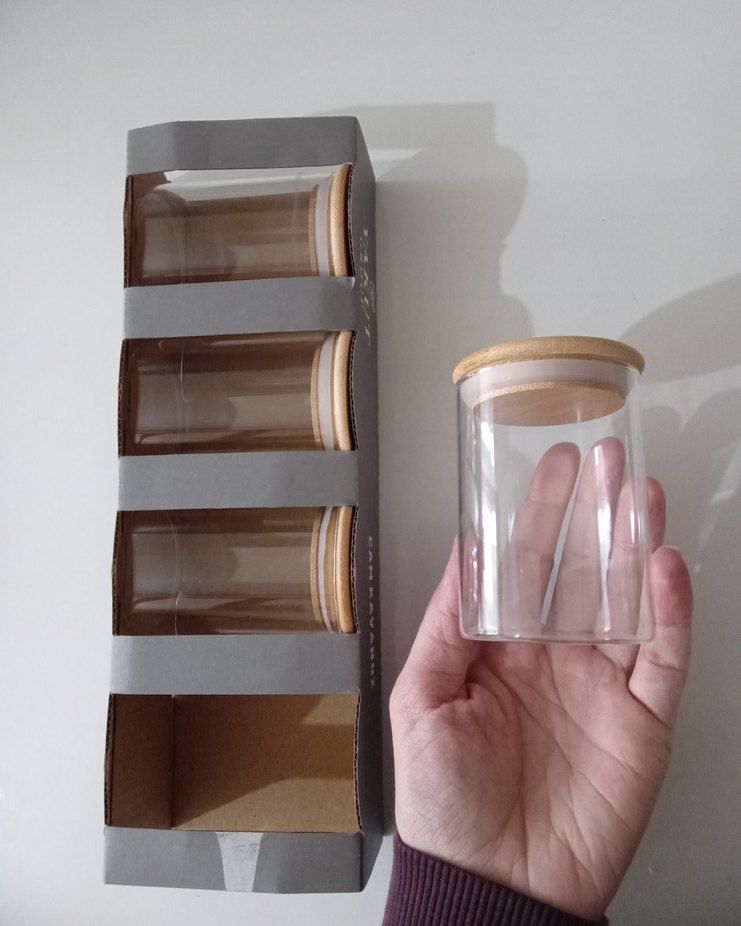 4 adet bambu kapaklı baharatlık Seti - Görsel 2