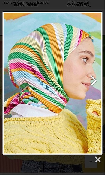 Fresh Scarfs STRIPED DESENLİ PİLİSELİ EŞARP