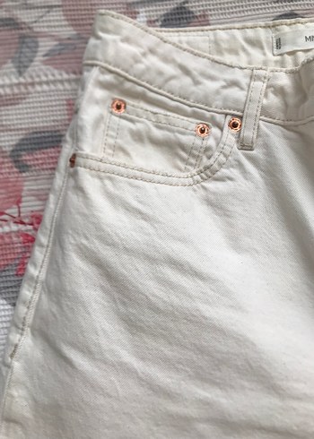 Mango Düğmeli Krem Kadın Pantolon