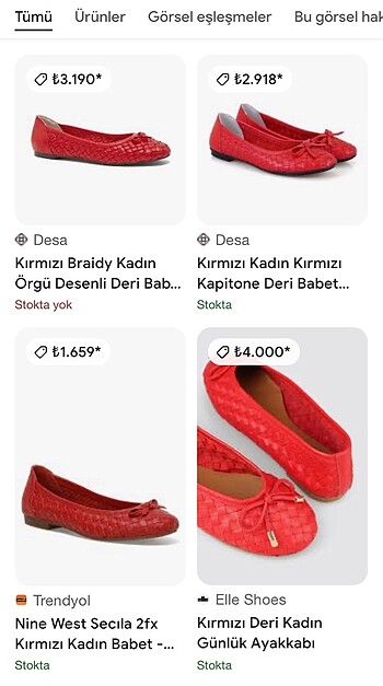 Desa Kırmızı deri babet