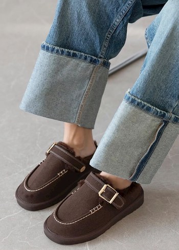 Ugg Kahverengi Suet Loafer Terlik