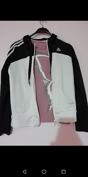 siyah beyaz sıfır Adidas ceket