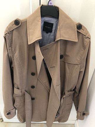 Trençkot Erkek-Sıfır Koton Trenchcoat %70 İndirimli - Gardrops