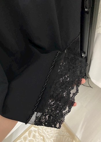 Dantel detaylı büyük beden abiye - Görsel 3