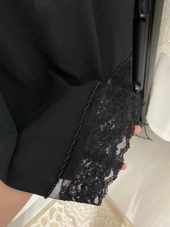 Dantel detaylı büyük beden abiye - Görsel 3