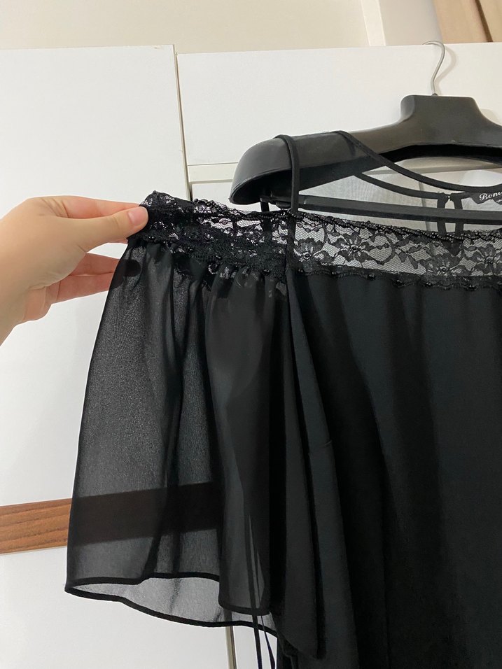 Dantel detaylı büyük beden abiye - Görsel 4