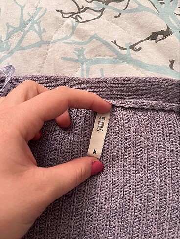 Defacto mor oversize crop hırka