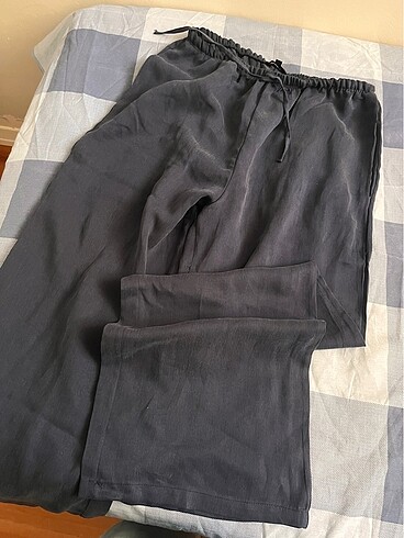 xl Beden gri Renk antrasit füme bol paça pantolon