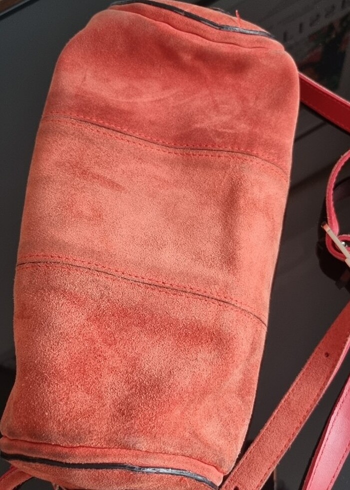 Süet kiremit çanta - Görsel 4