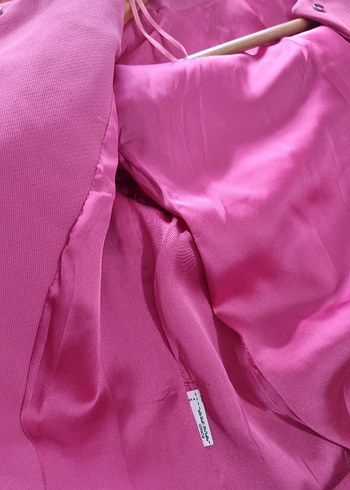 Pembe Fırfırlı Kısa Kadın Blazer Ceket - Görsel 6