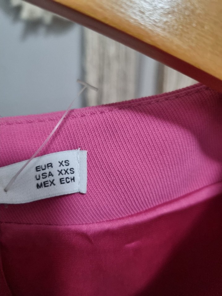 Pembe Fırfırlı Kısa Kadın Blazer Ceket - Görsel 4