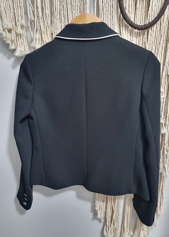 Düğmeli Siyah Kadın Blazer Ceket - Görsel 5