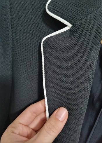 Düğmeli Siyah Kadın Blazer Ceket - Görsel 2