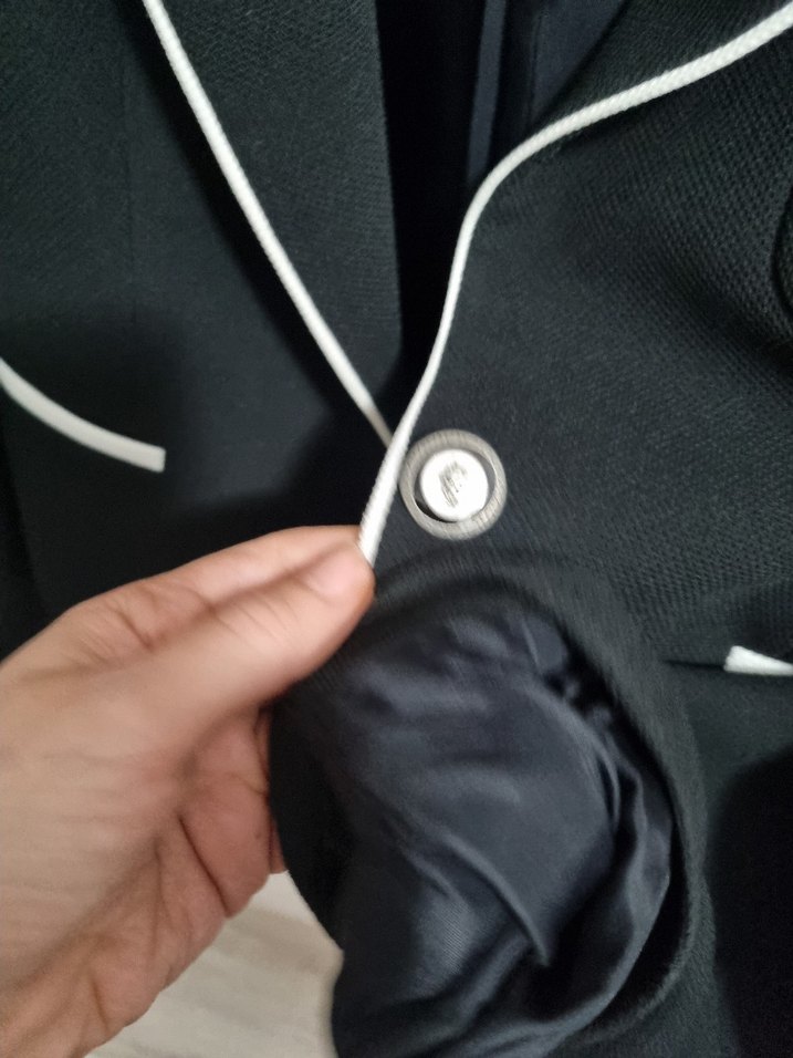 Düğmeli Siyah Kadın Blazer Ceket - Görsel 3