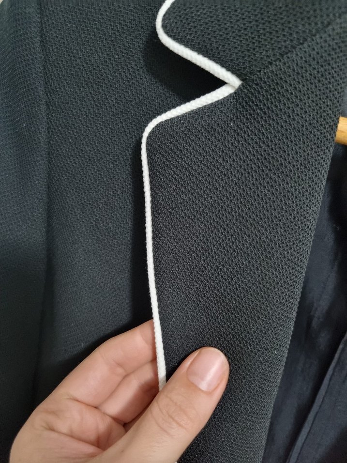 Düğmeli Siyah Kadın Blazer Ceket - Görsel 2