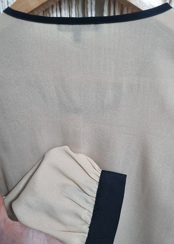 MISSIPEKYOL Bej orijinal casual tiril gömlek - Görsel 5