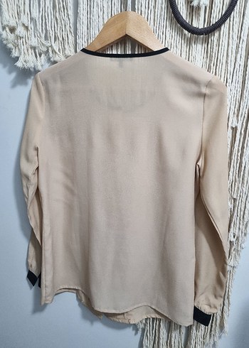 MISSIPEKYOL Bej orijinal casual tiril gömlek - Görsel 4