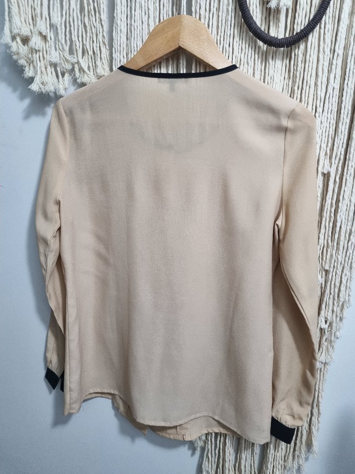 MISSIPEKYOL Bej orijinal casual tiril gömlek - Görsel 4